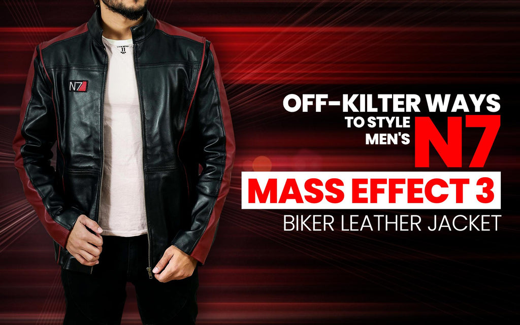 Off-Kilter Ways to Style Men's N7 Mass Effect 3 Biker Leather Jacket