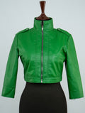 blue mary fatal fury-KOF maximum impact green leather jacket