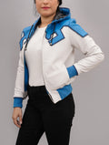 HANDMADE JAIME BLUE BEETLE LEATHER BOMBER JACKET