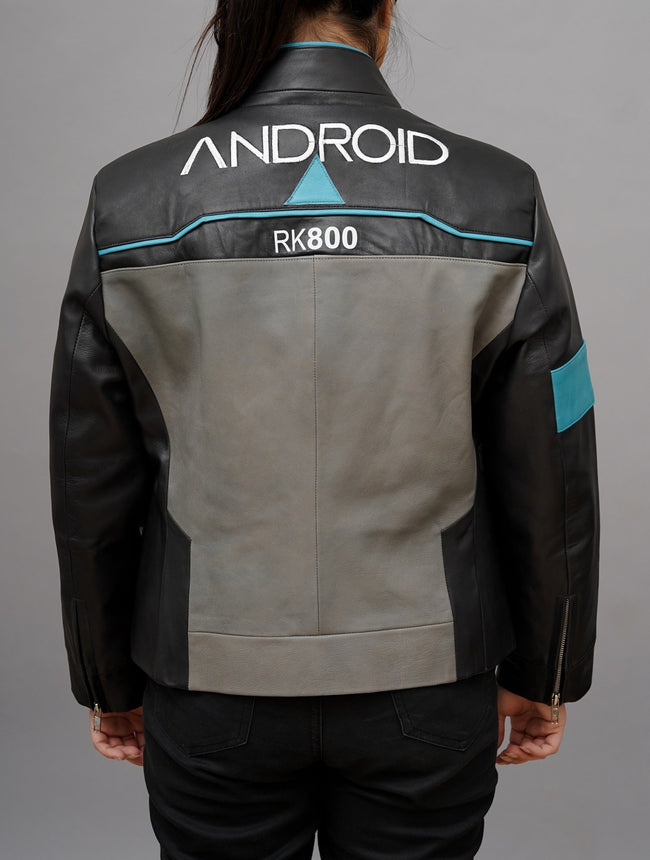 Handmade DBH Connor RK800 Cosplay Costume Leather Jacket
