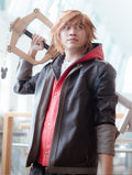 Game Inspired Kingdom 4 Cosplay Hooded Leather Jacket