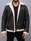 Handmade Inspired Leon Kennedy Bomber Jacket | RE 4 Kennedy Cosplay Shearling Leather Jacket