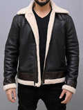 Handmade Inspired Leon Kennedy Bomber Jacket | RE 4 Kennedy Cosplay Shearling Leather Jacket