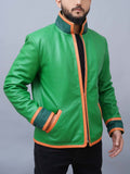 Handmade Gon Freecss Inspired Cosplay Real Leather Green  Jacket