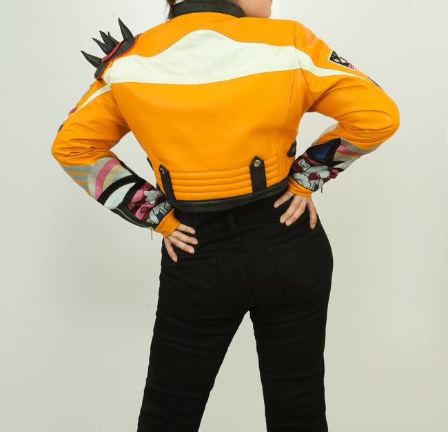 Kpop Rumi Yellow Costume Leather Jacket