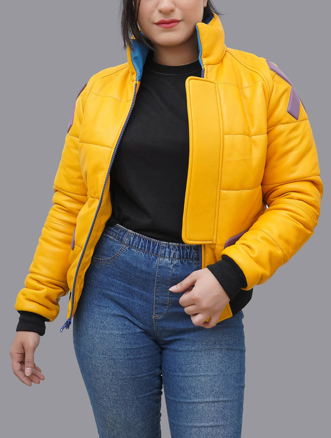 Valorant agent Killjoy Yellow Costume Leather Jacket