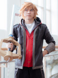 Game Inspired Kingdom 4 Cosplay Hooded Leather Jacket
