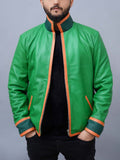 Handmade Inspired Hunter x Hunter Cosplay Costume Real Leather Green Jacket