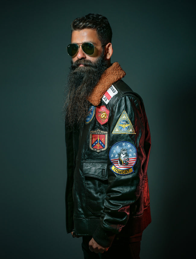 Handmade Top Gun Tom Cruise Bomber Leather Jacket