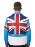 Cammy UK Flag Cropped Leather Jacket