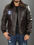 John F. Kennedy Airforce  Leather Bomber  Jacket