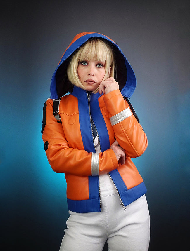Womens Wattson Hooded Leather Jacket