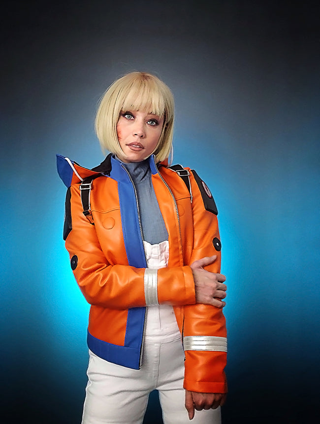 Womens Wattson Hooded Leather Jacket