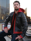 Arkham Knight Red Hood Leather Jacket