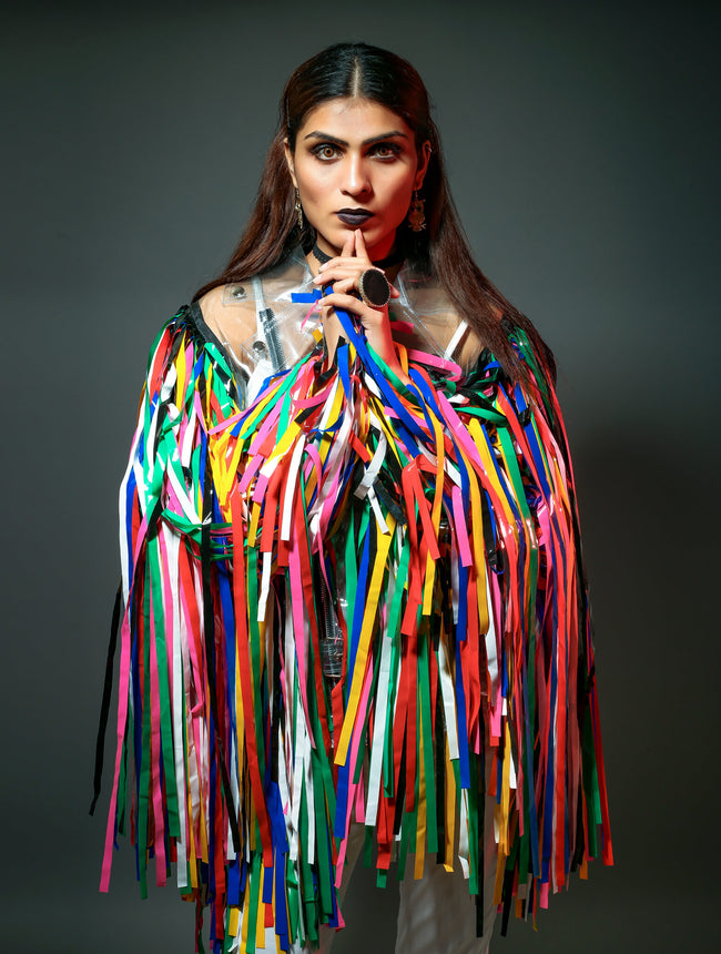 Harley Quinn Fringed Sleeves Jacket