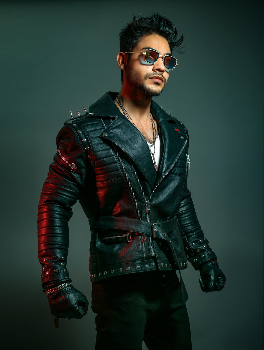 BlackMotorcycleSerpentsJacket_