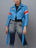 Cammy UK Flag Cropped Leather Jacket