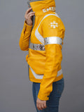 Cyberpunk Edgerunner Yellow Leather Jacket