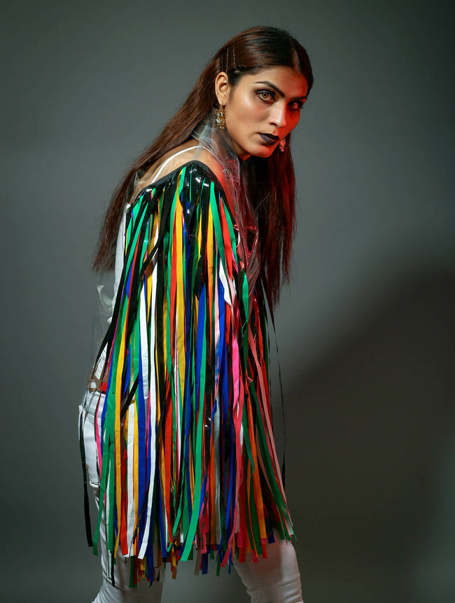 Birds of Prey Fringed Sleeves Jacket