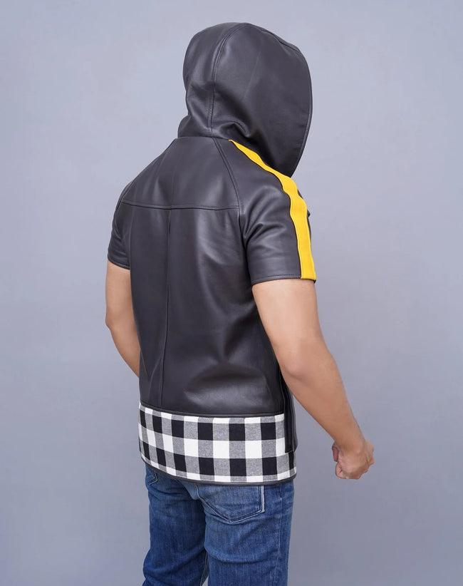 Riku Cosplay Costume Hooded Leather Jacket