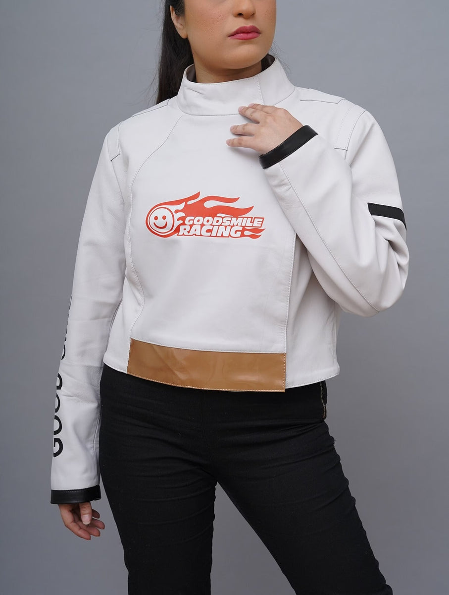 Good Smile Racing Costume White Leather Jacket – Fanzilla Jackets