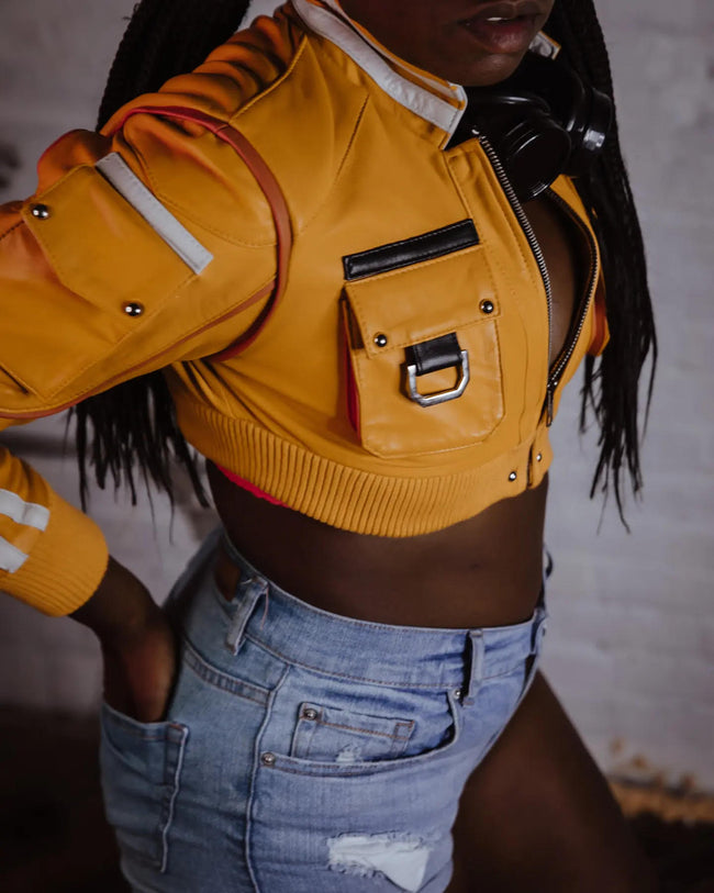 Cindy Aurum Cosplay Costume Yellow Jacket
