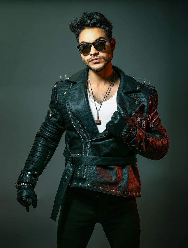 Black Motorcycle Serpents Jacket