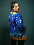 Handmade Blue Harley Coat