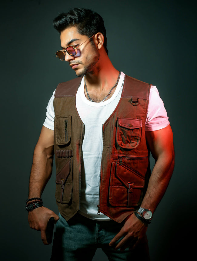 Mens Handmade Chris Brown Vest