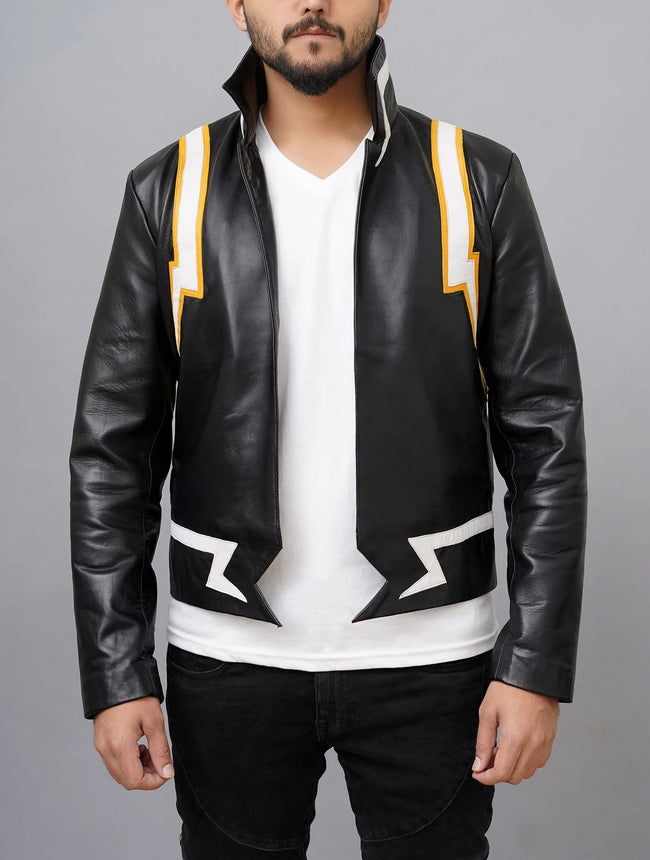 Handmade My Hero Academia Denki Leather Jacket
