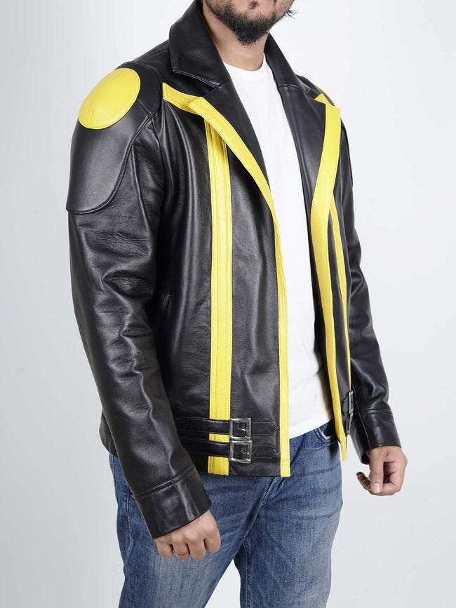 Mens Poke Spark Yellow Team Leader Jacket Anime Costume Cosplay Outfit