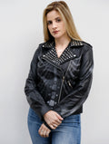 Samara Weaving Guns Akimbo Leather Jacket