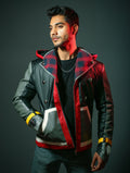 Red and Black Leather Jacket
