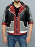 Mens Cosplay Kingdom Hearts Leather Jacket