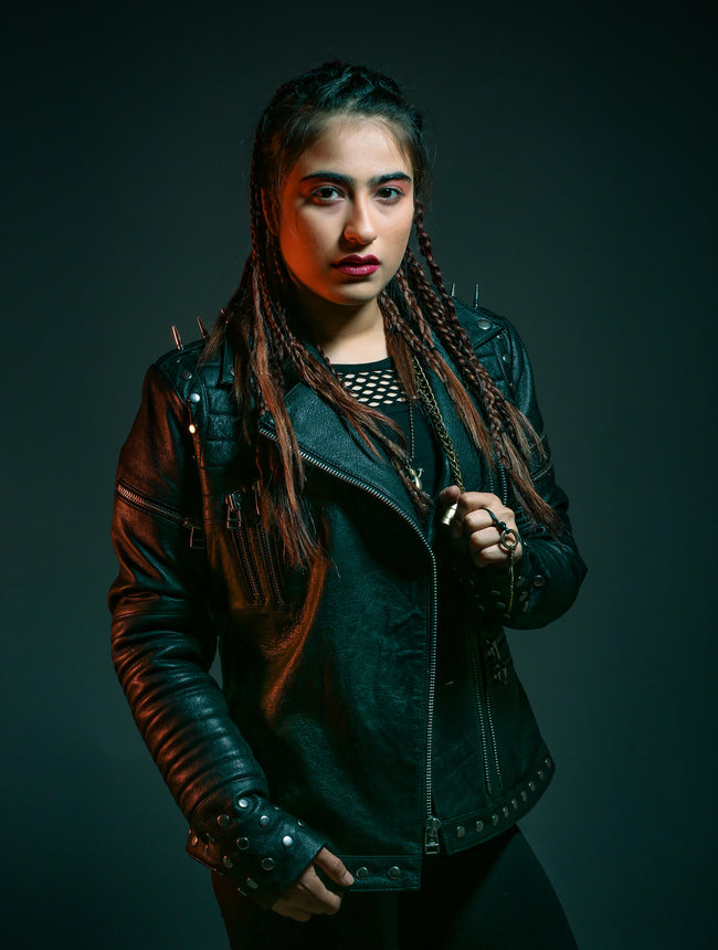 Handmade Serpents Patch Leather Jacket