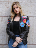 Womens Top Gun Bomber Leather Jacket