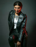 Black Biker Jacket for Women