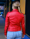 Womens Biker Lambskin Jacket