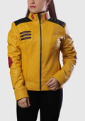 Womens Pikachu Costume Yellow Leather Jacket