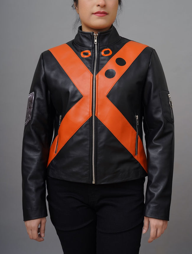 Bakugo MHA women inspired handmade black jacket