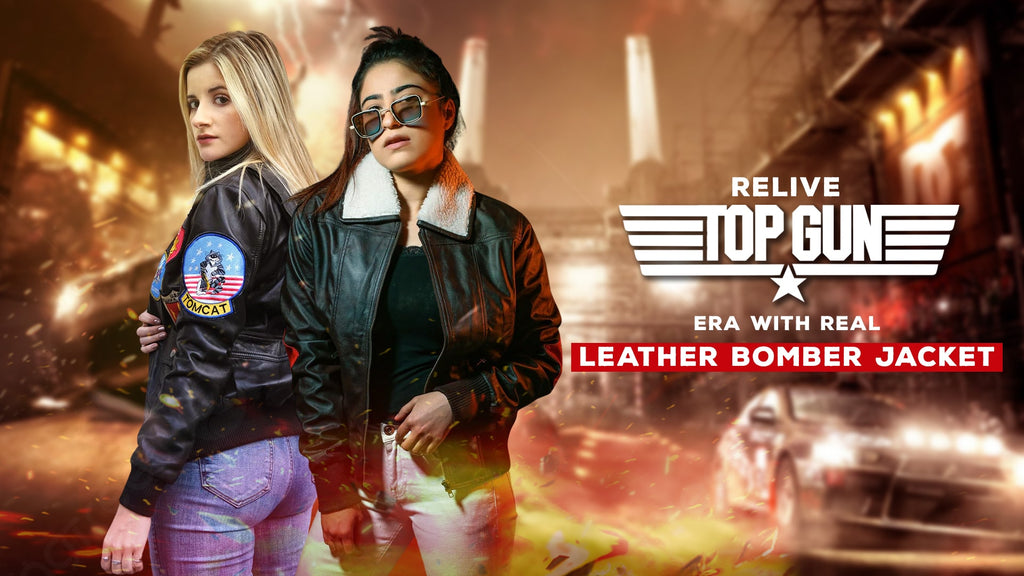 Relive The Top Gun Era With Real Leather Bomber Jacket