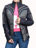 Ant-Man and The Wasp Evangeline Lilly Blue and Grey Costume Leather Jacket for Women