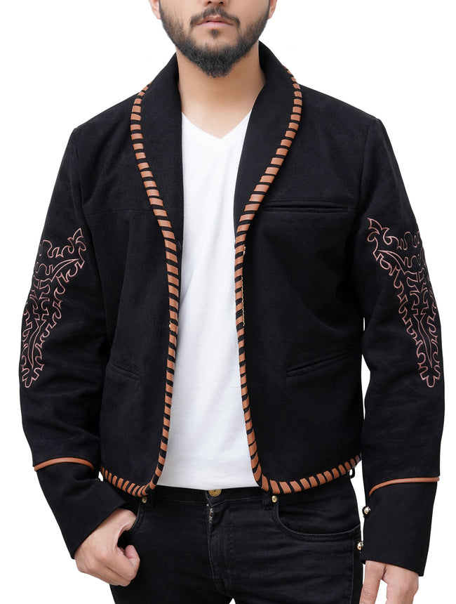 Antonio Banderas Once Upon a Time in Mexico Black Suede Jacket
