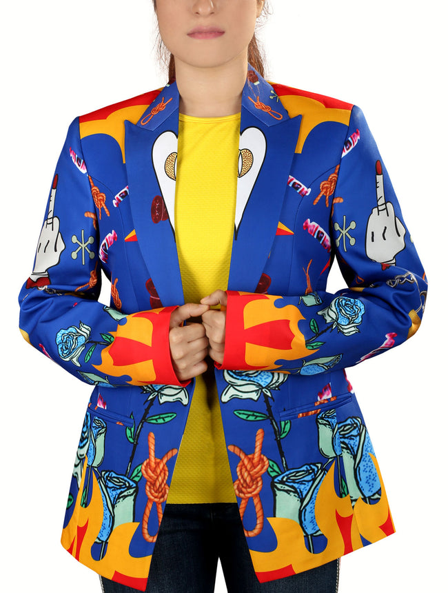 Harley Quinn Blue Blazer