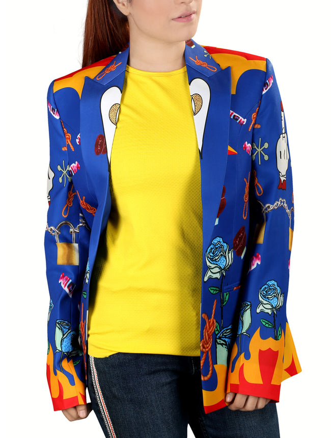 Harley Quinn Blue Blazer