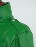 maximum impact KOF Blue Mary Green Leather Jacket