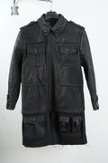 Handmade FF XV Noctis Lucis Black Cosplay Costume Leather Jacket