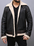 Leon Kennedy Jacket | RE 4 Kennedy Cosplay Shearling Leather Jacket