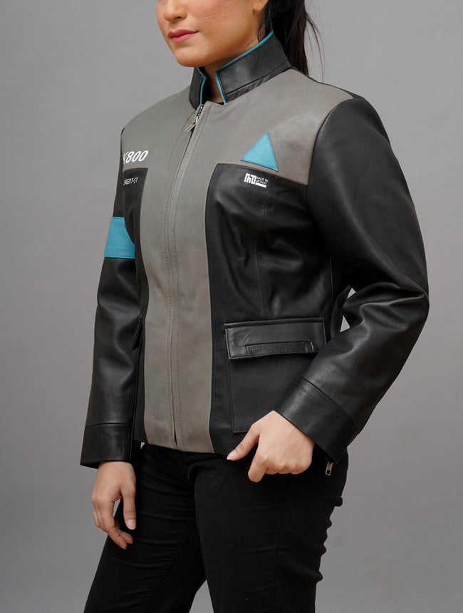 Handmade Inspired DBH Connor RK800 Cosplay Leather Jacket