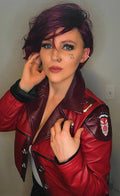 Handmade Inspired Vi Jacket Arcane League Of Legends Cosplay Costume Red Leather Jacket